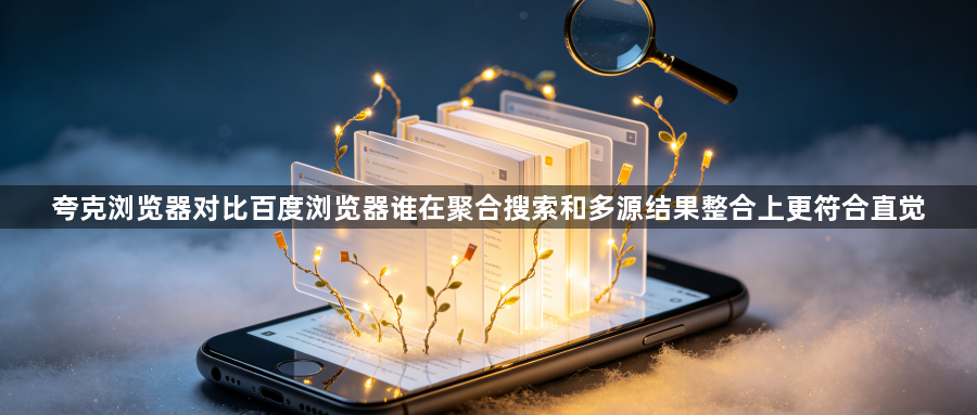 夸克浏览器对比百度浏览器谁在聚合搜索和多源结果整合上更符合直觉1