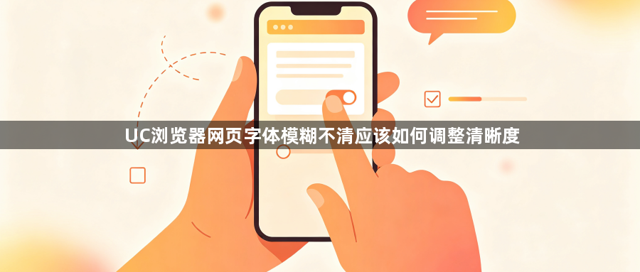 UC浏览器网页字体模糊不清应该如何调整清晰度1