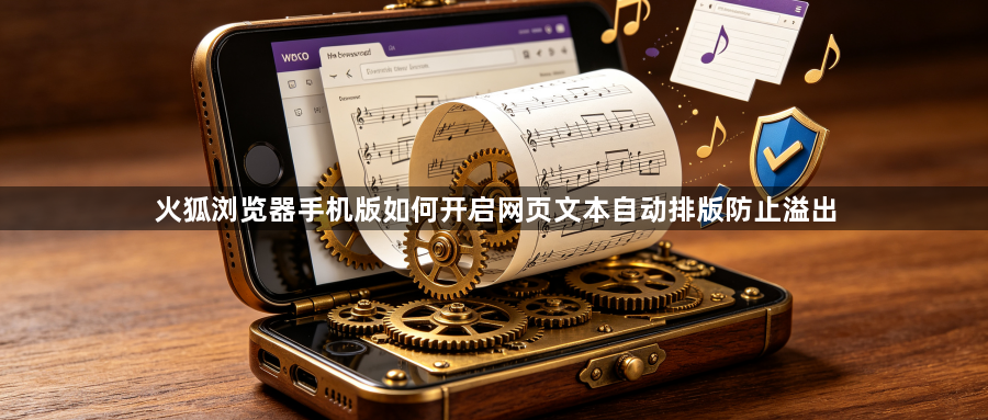 火狐浏览器手机版如何开启网页文本自动排版防止溢出1