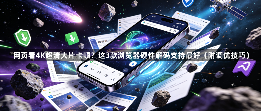 网页看4K超清大片卡顿？这3款浏览器硬件解码支持最好（附调优技巧）1
