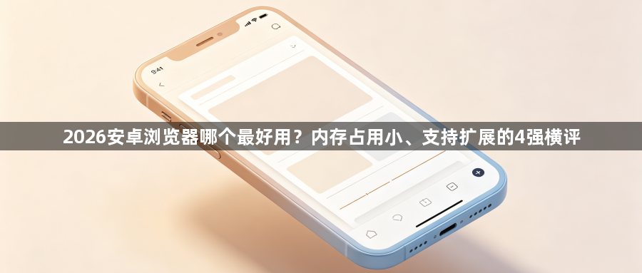 2026安卓浏览器哪个最好用?内存占用小、支持扩展的4强横评1