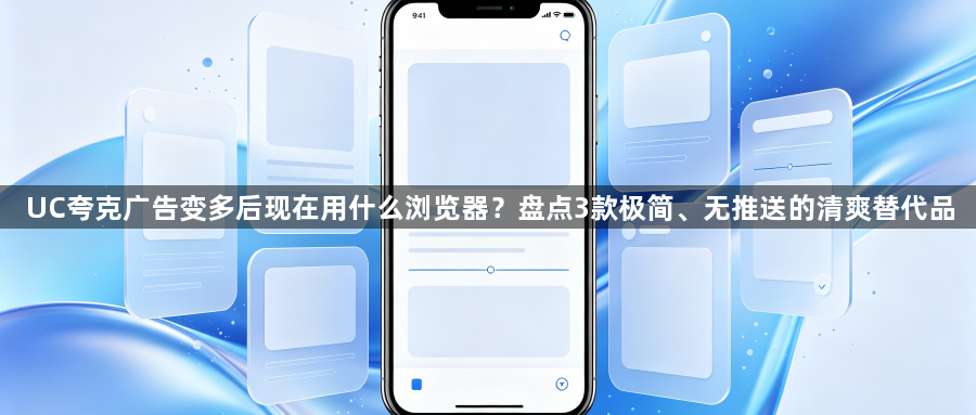 UC夸克广告变多后现在用什么浏览器？盘点3款极简、无推送的清爽替代品1