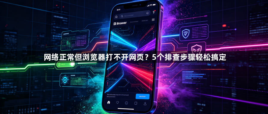 网络正常但浏览器打不开网页？5个排查步骤轻松搞定1