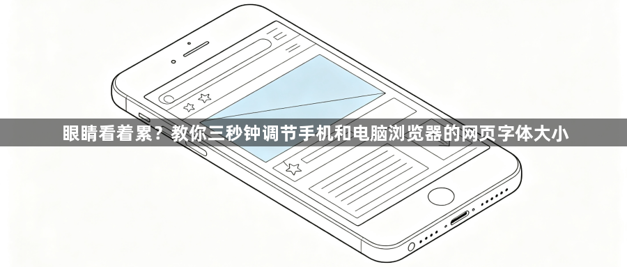 眼睛看着累？教你三秒钟调节手机和电脑浏览器的网页字体大小1