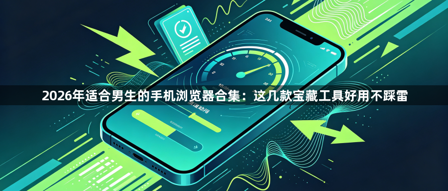2026年适合男生的手机浏览器合集：这几款宝藏工具好用不踩雷1